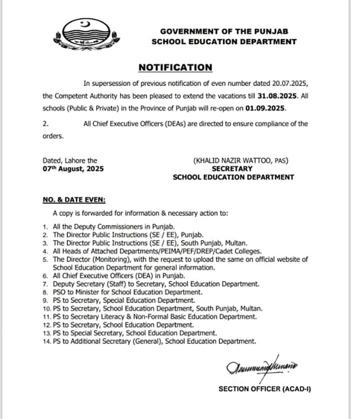 Summer Vacation Extended