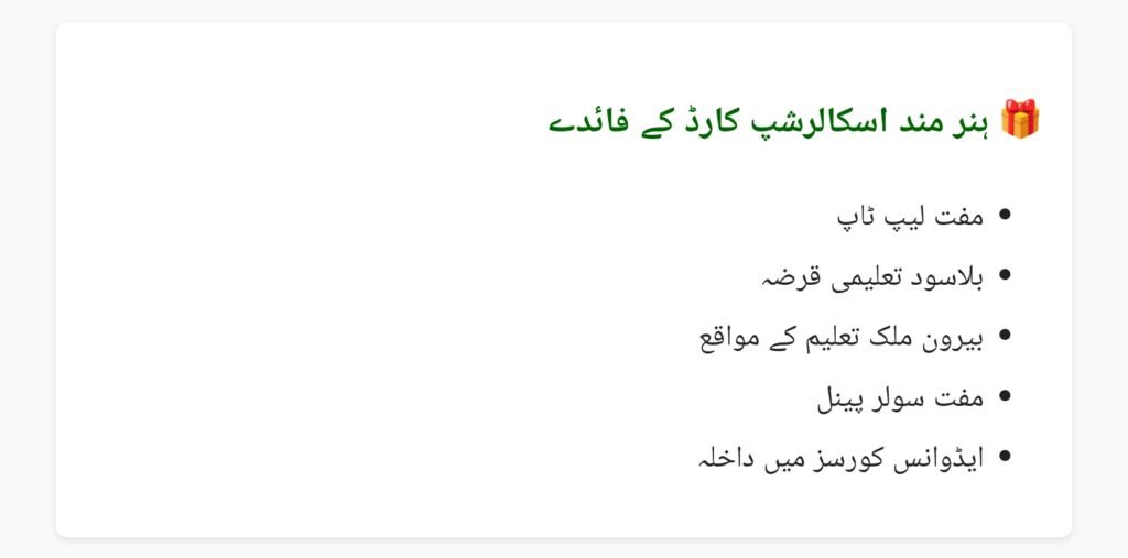 Punjab Hunarmand Program 2025