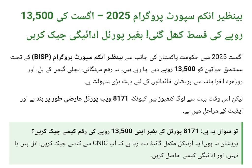 Check Your BISP Payment Without Portal