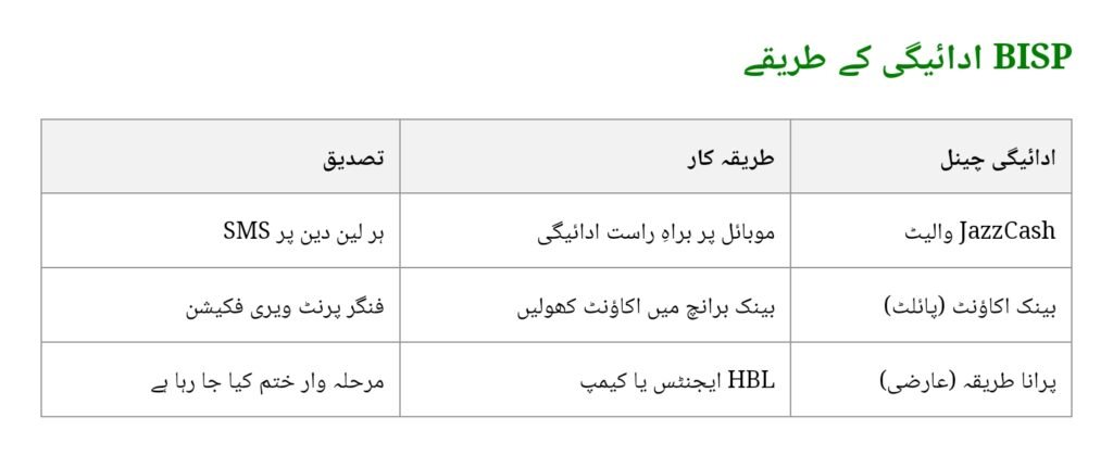 BISP Digital Wallet System 