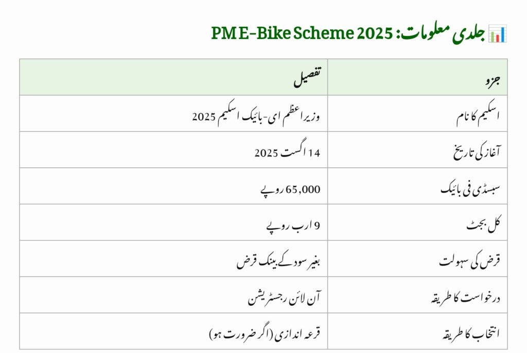 PM E-Bike Scheme 2025